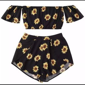 2 piece - flower-bomb short-set‼️